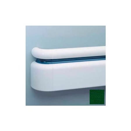 Pawling All Vinyl Three-Piece Handrail System, 6.25" Face, Aluminum Retainer, 12' Long, Hunter Green BR-400V-156